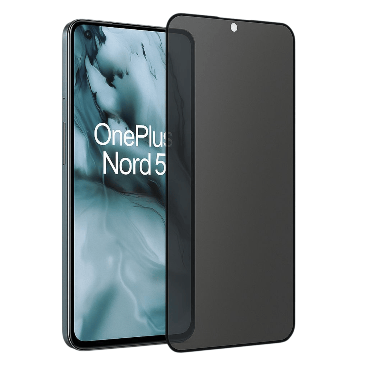 OnePlus Nord 5 privacy panssarikalvo – tummennettu näytönsuoja estää sivulta katselun