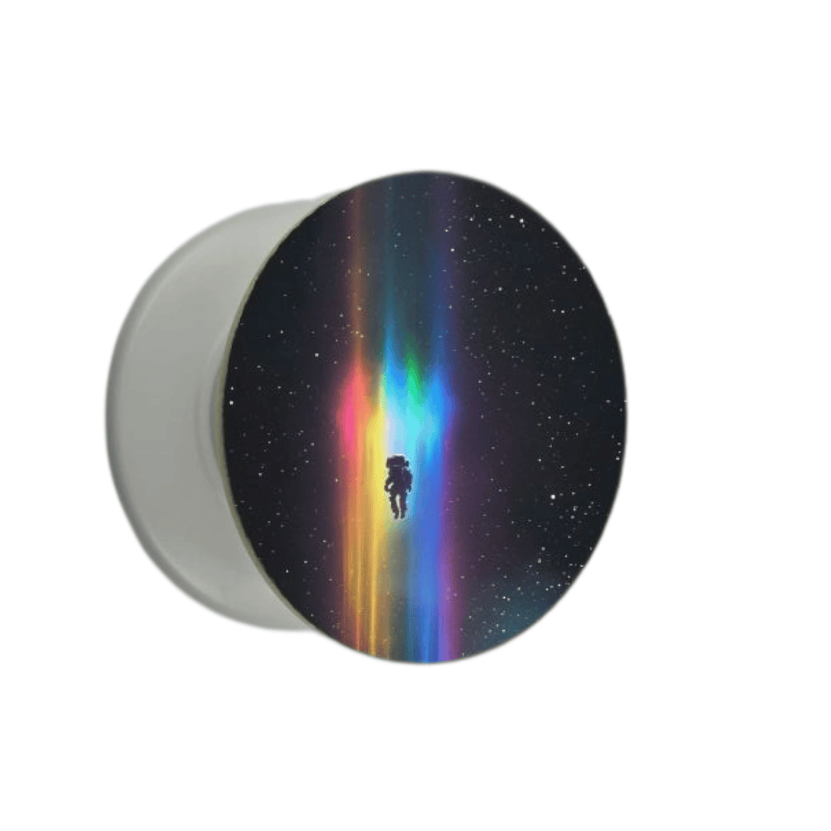 Puhelimen pidike Ø47 mm astronautti avaruudessa -kuosilla – mobiilikeuppa.com
