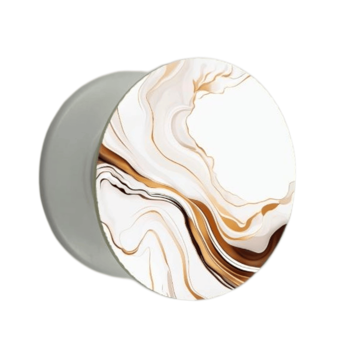 Puhelimen pidike Ø47 mm beige marmori kultaisilla yksityiskohdilla – mobiilikeuppa.com