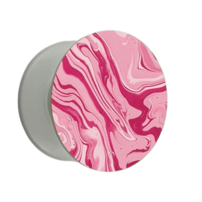 Puhelimen pidike Ø47 mm pink marble -kuosilla – mobiilikeuppa.com