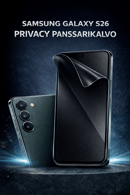 Samsung Galaxy S26 Privacy panssarikalvo – sivulta katselun estävä ja halkeamaton näytönsuoja, Arctic Shield
