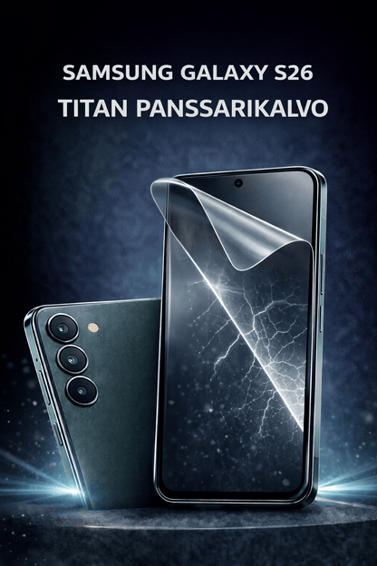Samsung Galaxy S26 Titan panssarikalvo – markkinoiden vahvin ja halkeamaton näytönsuoja, Arctic Shield