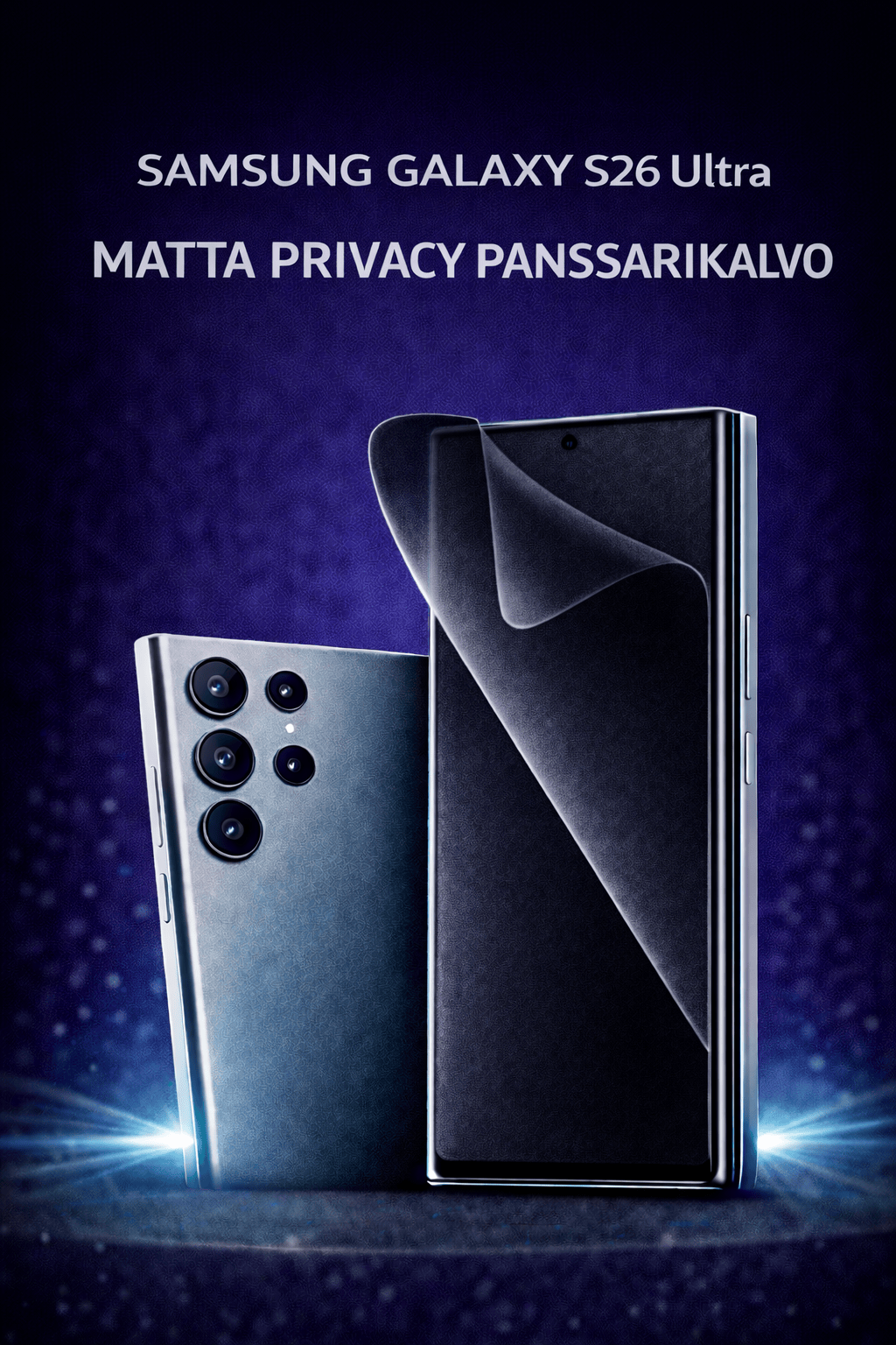 Samsung Galaxy S26 Ultra Matta Privacy panssarikalvo – tumma, maitomainen ja sivulta katselun estävä näytönsuoja, Arctic Shield