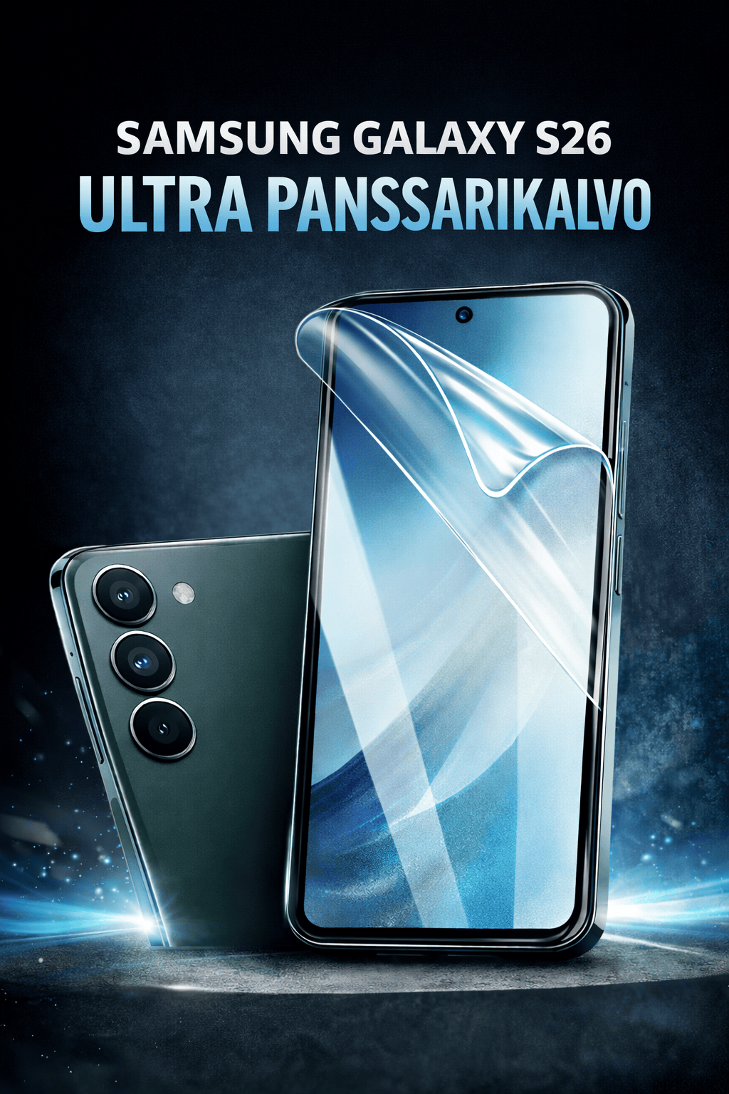 Samsung Galaxy S26 Ultra panssarikalvo – lasimainen ja halkeamaton vaihtoehto panssarilasille, Arctic Shield