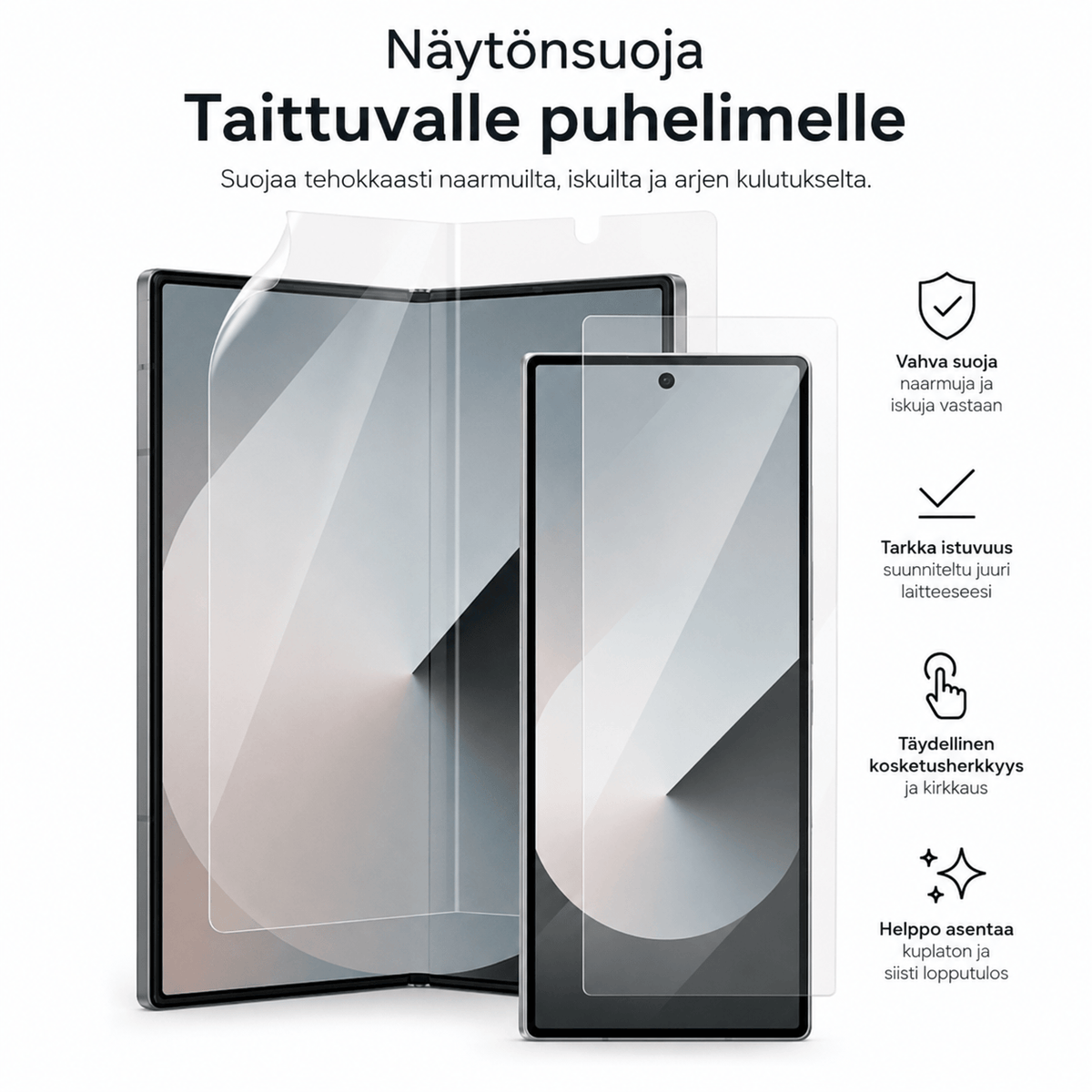 Samsung Galaxy Z Fold8 näytönsuoja ja panssarikalvo sisä- ja ulkonäytölle