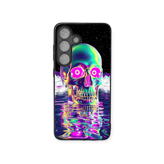 Samsung S24 suojakuori – Neon-kallo ja tähtitaivas, näyttävä Arctic Shield -kuori