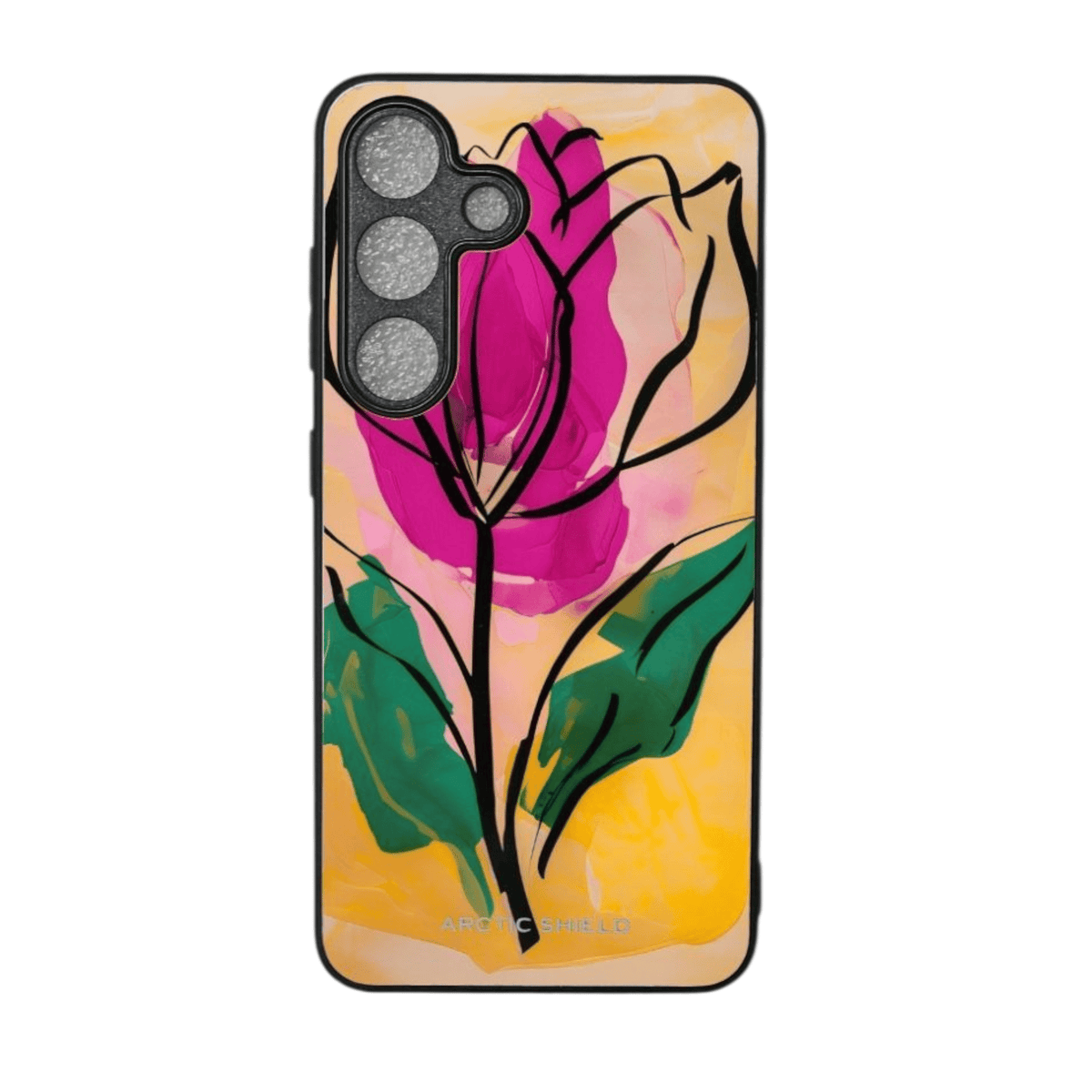 Samsung S24+ suojakuori – Pinkki kukka ja keväinen värimaailma, Arctic Shield -design