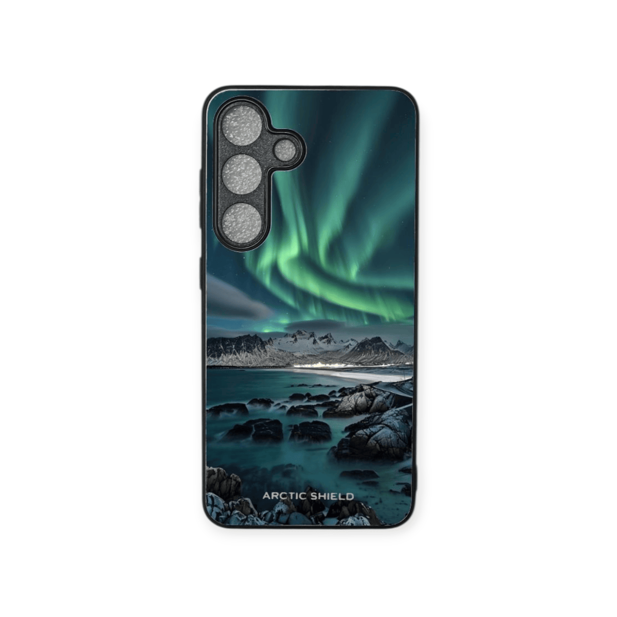 Arctic Shield suojakuori – Revontulet taustakuva Samsung S24+ -puhelimelle
