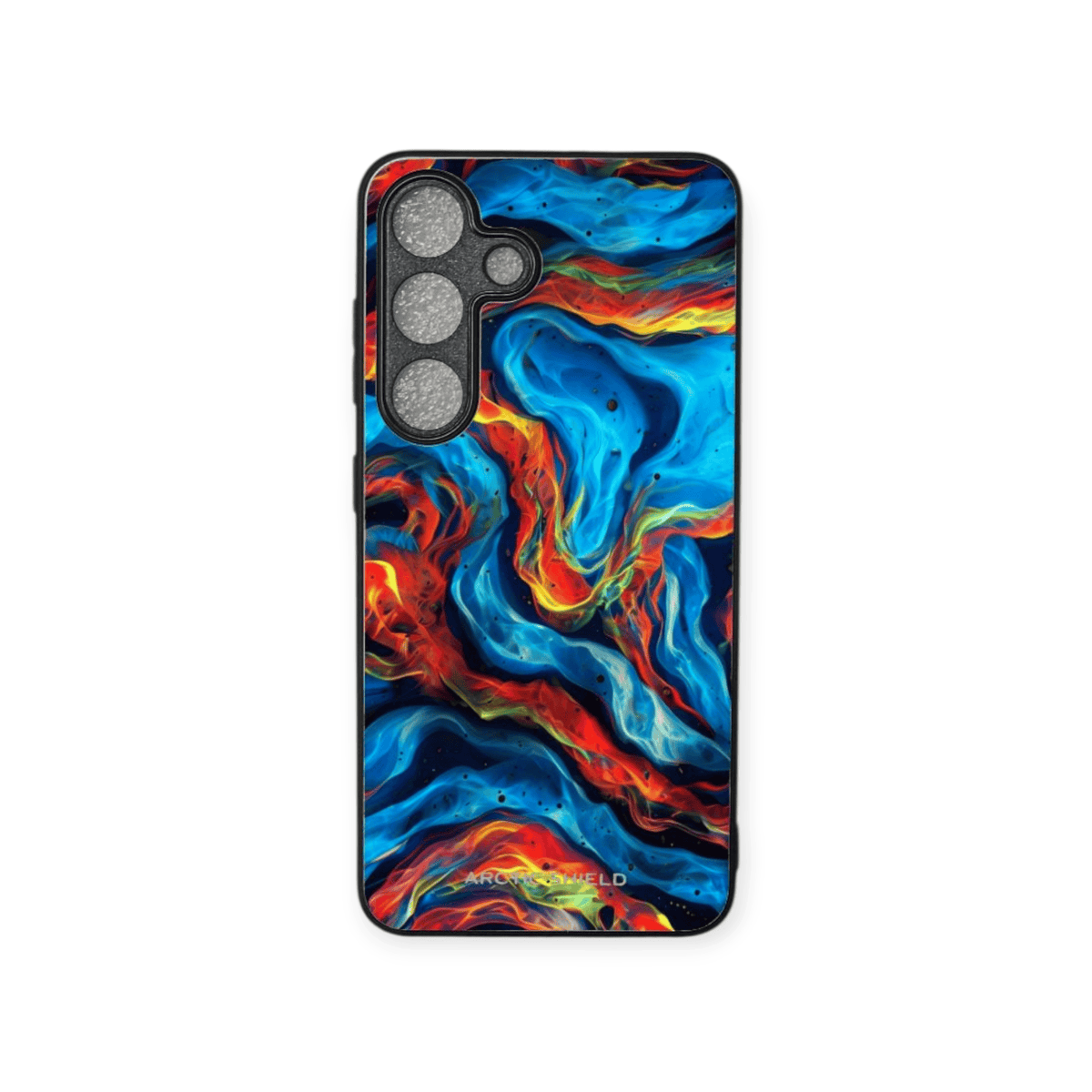 Samsung S25+ suojakuori – Abstrakti sinipunainen design, suojaava Arctic Shield -kuori